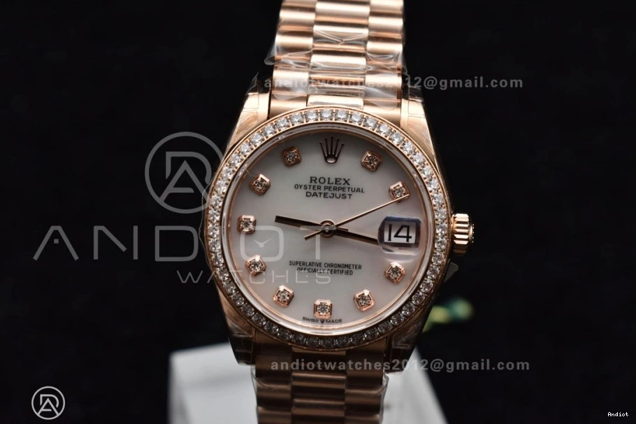 Sytle On MOP Bracelet and RG DateJust Full Dial GSF 316L 31 President Ladies Case Diamond 278275 Steel 0130